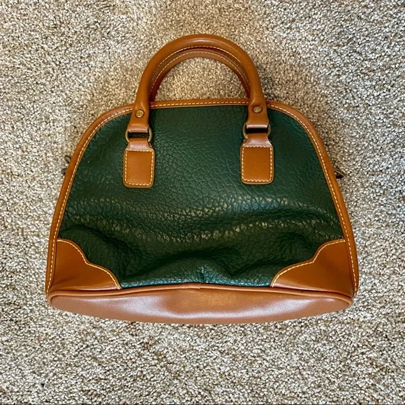 Esprit vintage leather purse with green and tan - Picture 2 of 4